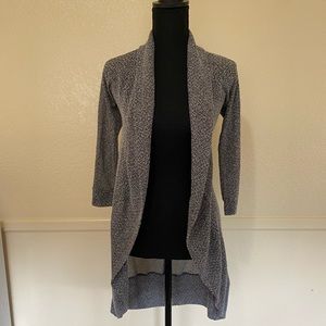 Black and white cardigan.